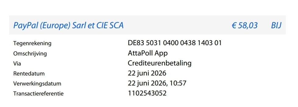 AttaPoll uitbetaling